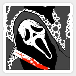 Scream VI  (Scream 6)  ghostface ghost face scary horror movie graphic design by ironpalette Sticker